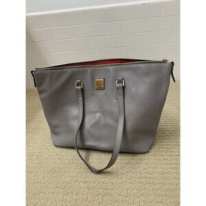 Dooney & Bourke Tote Gray Saffiano Leather Shoulder Bag